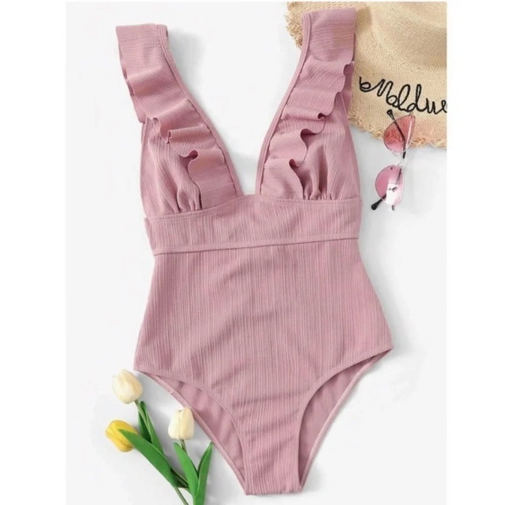 Blush Ruffle Monokini - Picture 1 of 3